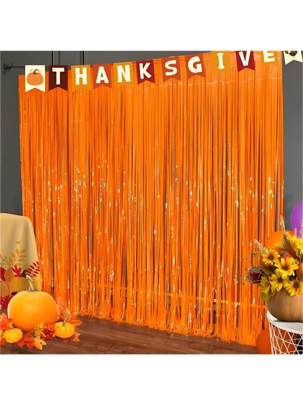 Fall Decorations for Home -Thanksgiving Backdrop Streamers